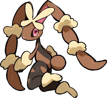black_sclera closed_mouth colored_sclera commentary_request full_body gen_4_pokemon kawaanago looking_back lopunny lowres mega_lopunny mega_pokemon nintendo pink_eyes pokemon pokemon_(creature) pokemon_focus smile solo transparent_background