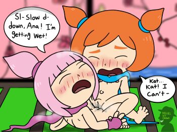 2girls ana_(warioware) kat_(warioware) loli multiple_girls nintendo nipples nude pussy warioware yuri