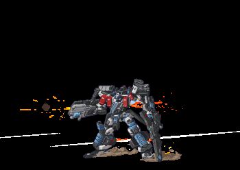 animated animated_gif armored_core armored_core_3 assault_visor clenched_hand dual_wielding energy_beam energy_gun fighting fire firing full_body gun holding holding_gun holding_weapon jet_engine karasawa_(weapon) laser machine_gun mecha mecha_focus missile missile_pod missile_trail missiles muzzle_flash no_humans pixel_art projectile_trail red_visor rifle robot rocket science_fiction shoulder_cannon skating solo standing steel_joe weapon white_background