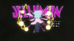 1boy 1girl animated blue_eyes digimon digimon_ghost_game evolution higashimitarai_kiyoshiro highres jellyfish_girl jellymon monster_girl short_hair tentacle_hair tentacles teslajellymon toei_company video white_hair