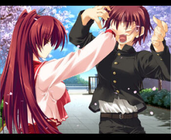 Rule 34 | 00s, 1boy, 1girl, image sample, iron claw, kousaka tamaki, lowres, thumbnail, to heart (series), to heart 2