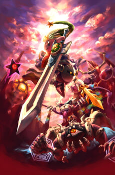 artist_request dark_matter_(kirby) dark_nebula drawcia drawcia_soul galaxia_(sword) glasses hat highres huge_weapon kirby kirby&#039;s_return_to_dream_land kirby_(series) kirby:_canvas_curse kirby_nightmare_in_dream_land kirby_super_star magolor magolor_soul marx_(kirby) marx_soul mask meta_knight nightmare_(kirby) nintendo red_eyes sunglasses sword sword_kirby ultra_sword_kirby weapon wings