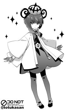 1girl gwynn_(pokemon) hat monochrome pokemon pokemon_legends:_z-a simple_background splo totukasan white_background