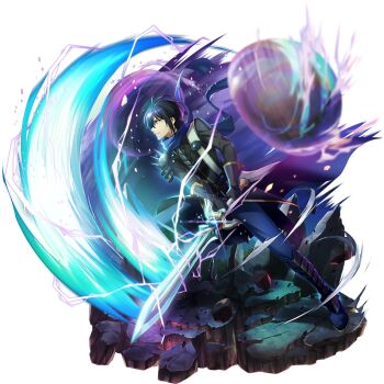 1boy :| amaki_ren armor artist_request aura black_armor black_coat black_gloves black_hair black_tunic blue_boots blue_eyes blue_pants blue_scarf boots breastplate closed_mouth coat elbow_gloves electricity expressionless floating_scarf full_body game_cg gloves greaves hair_between_eyes holding holding_sword holding_weapon legendary_sword_(small_sword)_(tate_no_yuusha_no_nariagari) legendary_sword_(tate_no_yuusha_no_nariagari) looking_ahead male_focus medium_hair multicolored_coat official_art on_rock open_clothes open_coat pants pauldrons scarf shoulder_armor sidelocks simple_background single_pauldron slashing solo spiked_pauldrons spikes standing sword tate_no_yuusha_no_nariagari tate_no_yuusha_no_nariagari_rerise transparent_background tunic two-tone_coat v-shaped_eyebrows weapon white_coat