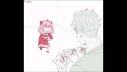 1boy 1girl 2022 academic_test age_difference animated anya_(spy_x_family) artist_name blonde_hair breakdance breasts cat_breakdancing_(meme) child dancing dot_nose dress eden_academy_school_uniform failure falling father_and_daughter findoworld from_behind holding long_sleeves lying medium_hair music nape nervous nervous_smile on_back open_mouth scared school_uniform shaded_face shoes short_hair shounen_jump size_difference smile sound spy_x_family standing tagme test_score the_sims twilight_(spy_x_family) video wit_studio