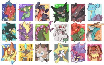 armor beak black_eyes black_sclera blue_eyes brown_eyes claws cobalion colored_sclera dachsbun dreepy druddigon electricity fins floatzel furry garchomp gen_1_pokemon gen_2_pokemon gen_3_pokemon gen_4_pokemon gen_5_pokemon gen_6_pokemon gen_7_pokemon gen_8_pokemon highres horns jirachi lapras legendary_pokemon licking_lips lycanroc lycanroc_(midday) malamar murkrow mythical_pokemon nintendo oisisabatugun open_mouth pokemon pokemon_(creature) scolipede scovillain shell silvally single_horn slit_pupils spikes tongue tongue_out toxtricity toxtricity_(amped) wings yellow_eyes yellow_sclera zarude zeraora zoroark