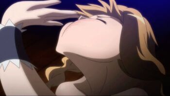 Rule 34 | 10s, 1girl, animated, animated gif, blonde hair, blue eyes, leina (queen's blade), queen's blade, queen's blade rebellion, queen's blade vanquished queens, screencap, slapping