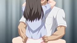 10s 1boy 1girl 2019 age_difference aged_down animated anime_screenshot asou_miyuri ass blue_skirt bouncing_breasts breasts brown_hair censored clothed_sex clothing_aside doki_doki_little_ooya-san from_behind girl_on_top hetero long_hair mosaic_censoring no_pants panties panties_aside penis police police_uniform sex size_difference skirt small_breasts sound tagme underwear vaginal video waist_grab