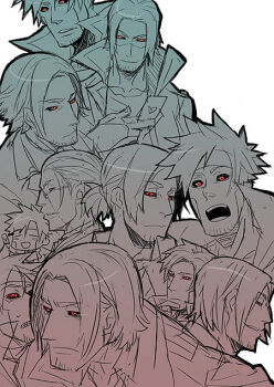 bantrain gambit male_focus marvel red_eyes sketch togatsuko x-men