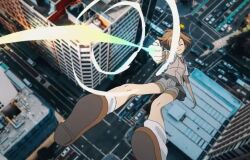 1girl action aiming animated anime_screenshot artist_request brown_hair coin falling misaka_mikoto photo_background pointing pointing_at_viewer short_sleeves tagme toaru_kagaku_no_railgun toaru_majutsu_no_index video