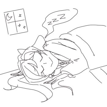 blanket closed_eyes davewaterfalls female_robin_(fire_emblem) fire_emblem fire_emblem_awakening lying moon nintendo on_stomach sketch sleeping star_(sky) twintails window