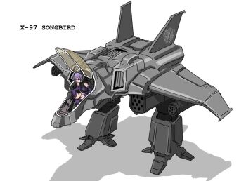 1girl aircraft airplane breasts canopy_(aircraft) cockpit cockpit_sitting commentary_request crotch_strap drop_shadow fighter_jet glass_cockpit gloves hair_over_one_eye harahachibu_ajinosuke headset long_sleeves martyr_(the_citadel) mecha medium_breasts military_vehicle missile_pod open_cockpit pilot purple_eyes purple_gloves purple_hair purple_thighhighs revealing_clothes robot short_hair solo the_citadel thighhighs unconventional_vehicle united_nations_flag vehicle_focus white_background