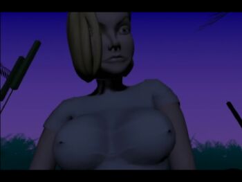 1girl 3d blonde_hair cutscene danger_girl shirt solo video_game_screencap