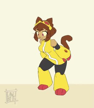 absurdres animal_ears animated bouncing_breasts breasts brown_hair cat_ears cat_girl cat_tail furry furry_female gameoverse highres huge_breasts kit_bodega large_breasts pimozzarella pink_eyes short_hair solo tagme tail thick_thighs thighs video