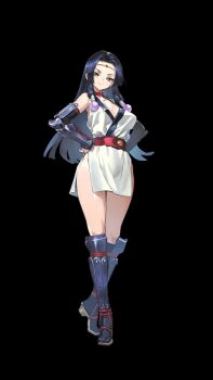 1girl black_hair breasts cleavage code_geass green_eyes highres large_breasts long_hair