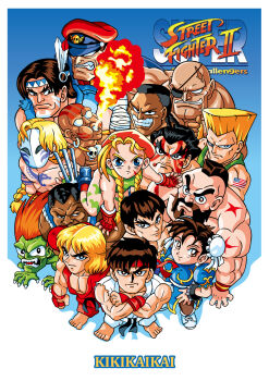 Rule 34 | balrog (street fighter), beret, blanka, boots, cammy white, capcom, chest tattoo, chibi, chun-li, dee jay, dhalsim, dougi, edmond honda, eyepatch, facial tattoo, feathers, fei long, fire, grin, guile, hat, highres, impossible hair, karate gi, ken masters, kikikaikai, logo, m. bison, mask, ryu (street fighter), sagat, scar, serious, simple background, smile, street fighter, street fighter ii (series), tattoo, thunder hawk, vega (street fighter), zangief