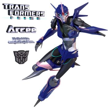 1girl 3d absurdres andypurro arcee arcee_(prime) blender_(medium) blue_eyes breasts highres humanoid_robot medium_breasts robot robot_girl solo transformers transformers_prime transparent_background wings