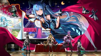 1other 6+girls absurdres amiya_(arknights) animal_ears arknights ascot ave_mujica_(bang_dream!) bang_dream! bang_dream!_it&#039;s_mygo!!!!! barcode black_ascot black_bonnet black_boots black_choker black_dress black_gloves black_hair black_horns black_jacket black_ribbon black_thighhighs blonde_hair blue_eyes blue_hair bonnet boots bottle bouquet car cat_ears cat_girl cd chihaya_anon chinese_commentary choker closed_mouth collared_shirt commentary_request crossover cup curled_horns doctor_(arknights) dog_ears dog_girl dress drill_hair drinking_glass extra_ears floating_stairs floppy_ears flower garden gloves gothic_lolita green_hair grey_skirt hair_between_eyes hair_ribbon high_heel_boots high_heels highres holding_hands horns instrument jacket kemonomimi_mode lolita_fashion long_hair long_sleeves looking_at_viewer medium_hair misumi_uika misumi_uika_(caged_singer) morpheus_(arknights) motor_vehicle multiple_girls multiple_views musical_staff nagasaki_soyo oblivionis_(bang_dream!) on_table orange_eyes piano picture_frame portrait purple_eyes purple_hair rabbit_ears rabbit_girl ribbon school_uniform shirt short_hair sidelocks skirt smile stage stuffed_animal stuffed_rabbit stuffed_toy table tail takamatsu_tomori the_horse. thighhighs togawa_mizuho togawa_sakiko togawa_sakiko_(master_of_melodia) tsukinomori_school_uniform twin_drills two_side_up wakaba_mutsumi wakaba_mutsumi_(marionette&#039;s_id) walking white_shirt wine_bottle wine_glass wolf_ears wolf_girl wolf_tail yahata_umiri yahata_umiri_(moonlight_executioner) yellow_eyes yuutenji_nyamu yuutenji_nyamu_(magician_of_passion)