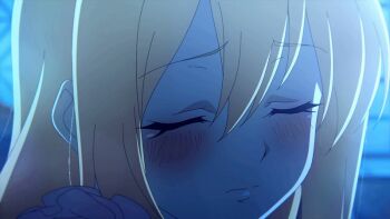 1girl animated animated_gif anime_screenshot blonde_hair blue_eyes blush darkness_(konosuba) hair_down kono_subarashii_sekai_ni_shukufuku_wo!