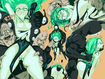 1girl 2boys anal angry anus artist_request ass ass_focus ass_grab barefoot black_sperm breasts character_request cleft_of_venus completely_nude curly_hair curvy embarrassed fuhrer_ugly grabbing_another's_breast green_eyes green_hair groping highres holding holding_own_hair huge_ass looking_at_another looking_back matching_hair/eyes medium_breasts multiple_boys muscular muscular_male nipples nude one-punch_man pussy rape sequential sex sex_from_behind shiny_skin short_hair solo spread_legs sweat sweatdrop tatsumaki thick_thighs thighs torn_clothes ugly_bastard uncensored undressing wide_spread_legs yev-san