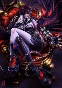 Rule 34 | demon, demon girl, digimon, digimon (creature), kame-z, ladydevimon, long hair, mask
