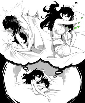 1boy 1girl absurdres age_difference aierlaobo andrew_graves black_hair black_panties blush breasts closed_eyes crying doggystyle dreaming heart hetero highres incest large_breasts long_hair mother_and_son nervous_sweating panties renee_graves sex sex_from_behind sleeping sweat the_coffin_of_andy_and_leyley tongue tongue_out under_covers underwear zzz