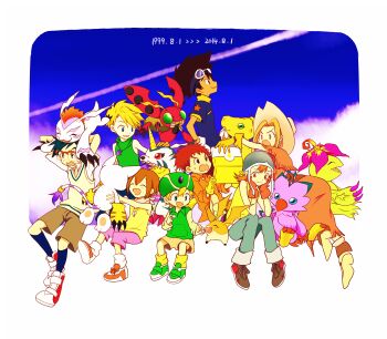 Rule 34 | 3girls, 5boys, agumon, bird, bug, cat, digimon, digimon (creature), gabumon, glasses, gomamon, highres, ishida yamato, izumi koshiro, kido jo, multiple boys, multiple girls, palmon, patamon, piyomon, reptile, tachikawa mimi, tailmon, takaishi takeru, takenouchi sora, tentomon, wings, yagami hikari, yagami taichi