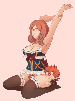 absurdres deebyfeeby female_kiran_(fire_emblem) fire_emblem fire_emblem:_three_houses highres kiran_(fire_emblem) lingerie nintendo pubic_hair sylvain_jose_gautier tagme underwear
