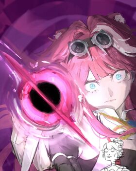 2girls animal_ears azura_(azuart0) commentary english_commentary highres hololive hololive_english long_hair mage_arena multicolored_hair multiple_girls panther_ears panther_girl pink_hair raora_panthera solo_focus takanashi_kiara two-tone_hair virtual_youtuber white_hair