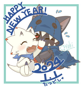 Rule 34 | appmon, digimon, digimon ghost game, digimon universe: appli monsters, gammamon, hackmon (appmon), happy new year, new year, tagme