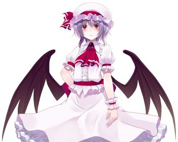 Rule 34 | 1girl, ascot, back bow, bat wings, blush, bow, brooch, center frills, closed mouth, commentary request, cowboy shot, crote, dress, fingernails, frilled dress, frilled shirt, frilled shirt collar, frilled skirt, frills, hand on own hip, hat, hat ribbon, highres, jewelry, large variant set, layered skirt, looking at viewer, mob cap, pink hat, pink shirt, pink skirt, pink wrist cuffs, puffy short sleeves, puffy sleeves, purple hair, red ascot, red bow, red eyes, remilia scarlet, ribbon, shirt, short hair, short sleeves, skirt, solo, standing, tachi-e, touhou, transparent background, variant set, wide-eyed, wings, wrist cuffs