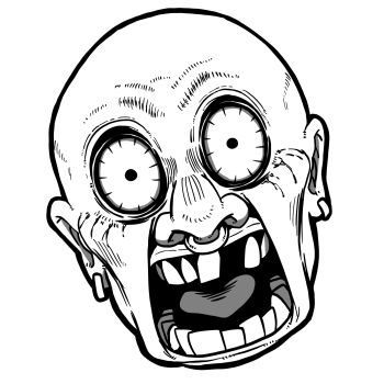 Rule 34 | 1girl, alice (gachiakuta), bald, earrings, face piercing, gachiakuta, head only, highres, jewelry, monochrome, nose piercing, official art, old, old woman, piercing, thick outlines, urana kei, wrinkled skin