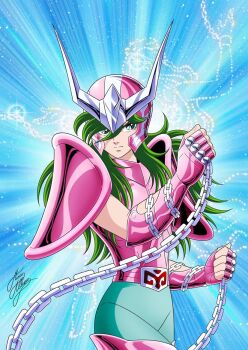 andromeda_shun chain green_hair marco_albiero saint_seiya tagme