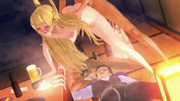 1girl 2boys 3d animated blonde_hair cum cum_in_pussy fantasy_bishoujo_juniku_ojisan_to happy_sex jinguuji_tsukasa koikatsu_(medium) moonlight_mask multiple_boys netorare nipples sex sharp_teeth sound tachibana_hinata_(fantasy_bishoujo) tagme teeth video