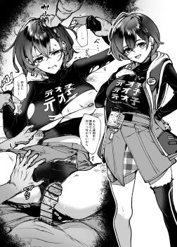 1girl absurdres assisted_rape belle_(zenless_zone_zero) blush breasts censored earrings gloves group_sex hair_between_eyes hair_ornament held_down highres jewelry large_breasts letter_hair_ornament multiple_boys open_mouth penis rape restrained sex shirt short_hair single_thighhigh smile thighhighs torn_clothes yatai_(ya2taic) zenless_zone_zero