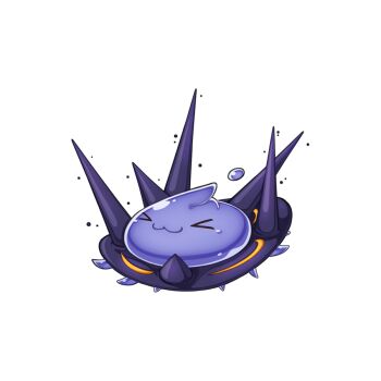 &gt;_&lt; :3 chibi chibi_only closed_eyes full_body no_humans official_art ragnarok_online simple_background slime_(creature) solo transparent_background velelling yuichirou