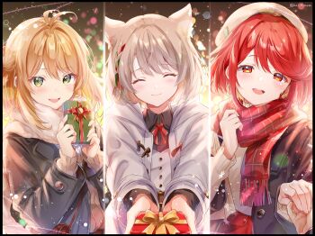 3girls alternate_costume fiora_(xenoblade) mio_(xenoblade) multiple_girls pyra_(xenoblade) red_eyes red_hair ui_frara xenoblade_chronicles_(series) xenoblade_chronicles_1 xenoblade_chronicles_2 xenoblade_chronicles_3