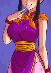 Rule 34 | absurdres, cheating (relationship), chi-chi (dragon ball), dragon ball, dragonball z, grabbing, grabbing another&#039;s breast, handjob, highres, netorare, non-web source, wacum