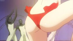 Rule 34 | 1girl, 6+others, animated, anime screenshot, armpits, blonde hair, blue eyes, blush, breasts, fingernails, frill trim, frilled panties, frills, highres, humboldt (daimidaler), indoors, kenzen robo daimidaler, multiple others, navel, nipples, one eye closed, open mouth, panties, panties, pole dancing, salute, small breasts, smile, sound, teeth, toenails, topless, underwear, underwear only, upper teeth only, video, wink