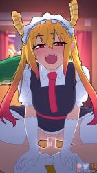 1futa 1girl animated artist_collaboration artist_name black_dress blinking blonde_hair bouncing_breasts breasts clothed_sex cowgirl_position dragon_girl dragon_horns dragon_tail dress erection evil_trevo futa_with_female futanari futanari_pov girl_on_top gloves hair_between_eyes highres horns indoors interior jellyfishjubilee kobayashi-san_chi_no_maidragon kobayashi_(maidragon) long_hair looking_at_viewer lucoa_(maidragon) maid maid_headdress medium_breasts navel necktie no_bra open_mouth penis pov pussy red_eyes red_necktie rigid3d saberwolf8 sex shirt short_sleeves sound spread_legs stomach straddling tagme tail teeth thighhighs thighs third-party_edit tohru_(maidragon) uncensored upper_teeth_only vaginal video watermark white_gloves white_shirt white_thighhighs yellow_necktie