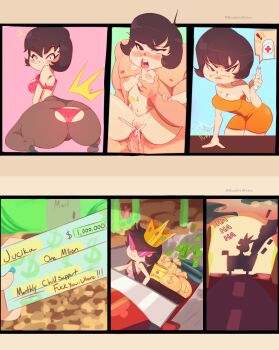 ! !! 1girl ^^^ absurdres angry ass bag banknote bare_arms bare_shoulders black_eyes black_hair blush bob_cut breasts car character_name crown cum cum_in_pussy cum_overflow deception disabledfetus dress ejaculation english_text grabbing_another's_breast grabbing_from_behind groping hetero highres huge_ass huge_penis jucika jucika_(comic) laughing liar lies looking_at_viewer looking_back mailbox medium_breasts money money_bag motor_vehicle muscular muscular_male narrow_waist no_bra no_shoes open_mouth orange_dress outside_border panties pantyhose penis pregnancy_test red_panties reverse_upright_straddle seatbelt sequential sex sex_from_behind short_dress short_hair sitting smile spoken_object strapless strapless_dress sunglasses testicles thick_thighs thighs tinted_eyewear tongue torn_clothes uncensored underwear unwanted_creampie unwanted_impregnation vaginal veins veiny_penis wariza