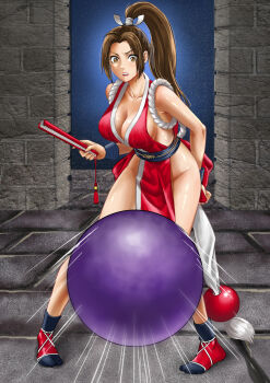 1girl albyee breasts fatal_fury highres large_breasts long_hair shiranui_mai tagme