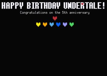 alphys animated animated_gif anniversary annoying_dog asgore_dreemurr basket black_background confetti english_text expressionless fangs flowey_(undertale) frisk_(undertale) furry looking_at_viewer mettaton mettaton_(box) monster_boy monster_girl neruco open_mouth papyrus_(undertale) sans_(undertale) smile toriel undertale undyne utdr_(toby_fox) waving