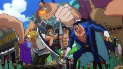 animated axe bird buggy_the_clown clash edward_newgate facial_hair fighting fire glasses gol_d._roger highres jozu_(one_piece) jungle kouzuki_oden marco_(one_piece) marshall_d._teach mustache nature one_piece phoenix rain sash scopper_gaban shanks_(one_piece) silvers_rayleigh sound sword tagme video vista_(one_piece) weapon