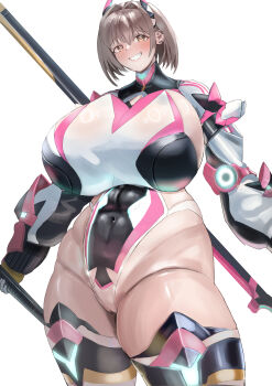 1girl breasts gigantic_breasts kamioji_rua smile solo taimanin_(series) taimanin_rpgx