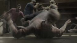 3d animated anime_screenshot battle blood chris_redfield claire_redfield firing gun highres jill_valentine prison_cell resident_evil resident_evil:_death_island short_hair sound tagme video weapon zombie