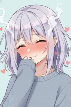 1boy :3 alternate_costume blue_hair blue_shirt blush closed_eyes closed_mouth highres inuyama_tamaki isakaakasimk34 looking_at_viewer medium_hair noripro shirt smile solo virtual_youtuber