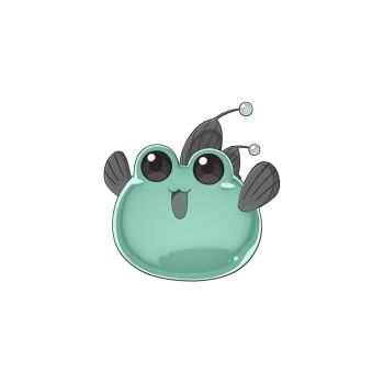 :3 chibi chibi_only fins full_body no_humans official_art open_mouth ragnarok_online simple_background skipskipper slime_(creature) solo transparent_background yuichirou