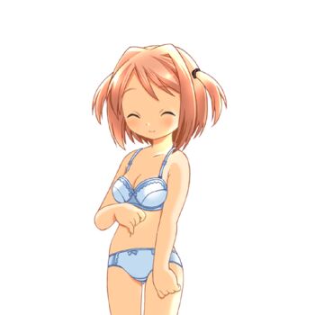 Rule 34 | 1girl, 2000s (style), ^ ^, blue bow, blush, bow, bow bra, bow panties, bra, breasts, brown hair, cleavage, closed eyes, closed mouth, collarbone, cowboy shot, crotch seam, game asset, hair intakes, harukaze yayoi (ryoujoku gakuen), hogeroh, lace, lace-trimmed bra, lace-trimmed panties, lace trim, large variant set, looking at viewer, medium breasts, navel, non-web source, panties, ryoujoku gakuen, self-datamine, short hair, simple background, smile, solo, standing, swept bangs, tareme, transparent background, twintails, two side up, underwear, variant set, white bra, white panties
