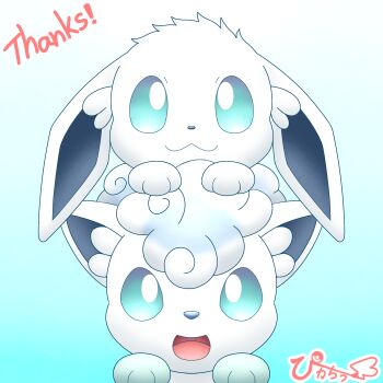 alolan_eevee alolan_form alolan_vulpix eevee fakemon gen_1_pokemon gen_7_pokemon highres nell_two nintendo non-web_source pikatiu_3104 pokemon